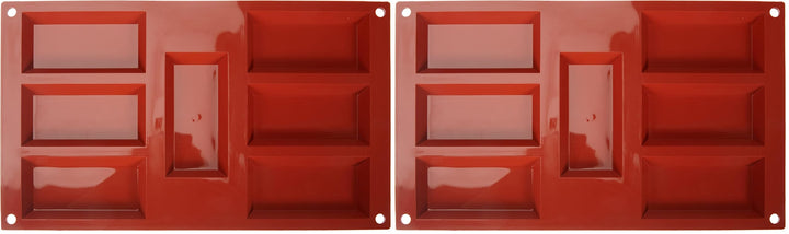 silikomart | SF054 Silikonform für Monoportionen, Antihaft, 7 Hohlräume, 2er Pack Kuchenform, 95 x 4