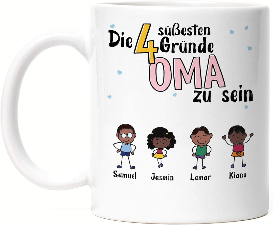 Oma Tasse Geburtstag Personalisiert für Oma Enkel Enkelin Baby Geschenk Kinder Oma Geschenk Mutterta