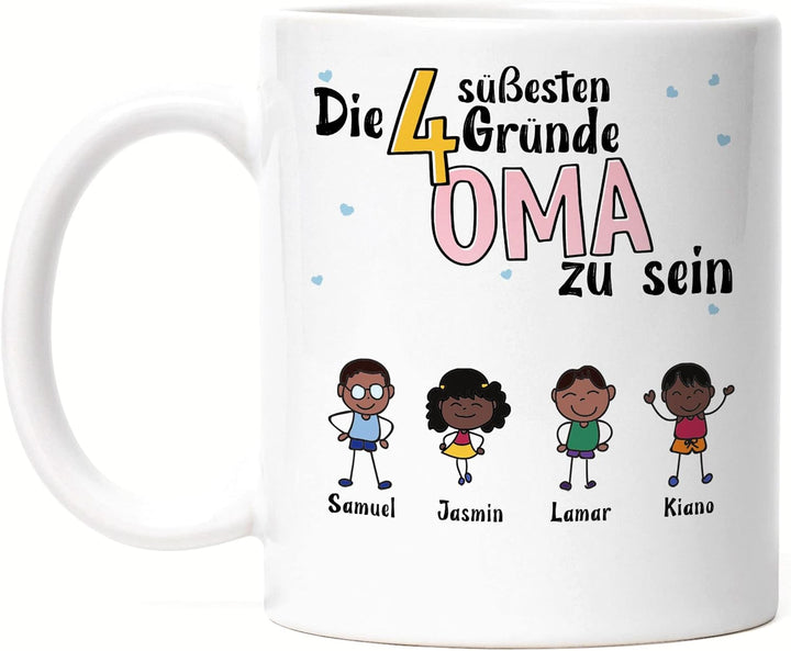 Oma Tasse Geburtstag Personalisiert für Oma Enkel Enkelin Baby Geschenk Kinder Oma Geschenk Mutterta