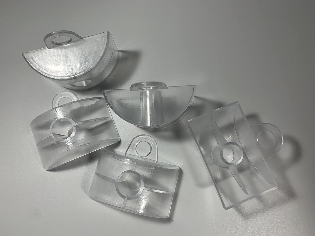 Set aus Abstandhalter und Kalotten Aluminium und Kunststoff 100 Stück Sinus-Profil 76/18 Wellplatten