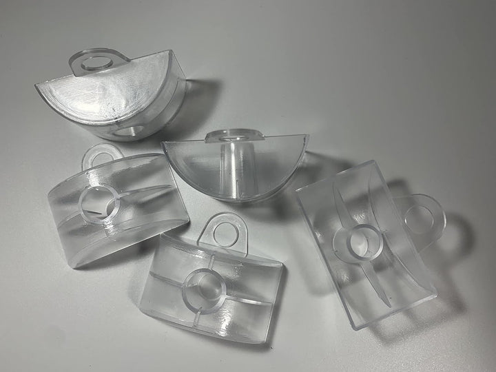 Set aus Abstandhalter und Kalotten Aluminium und Kunststoff 100 Stück Sinus-Profil 76/18 Wellplatten