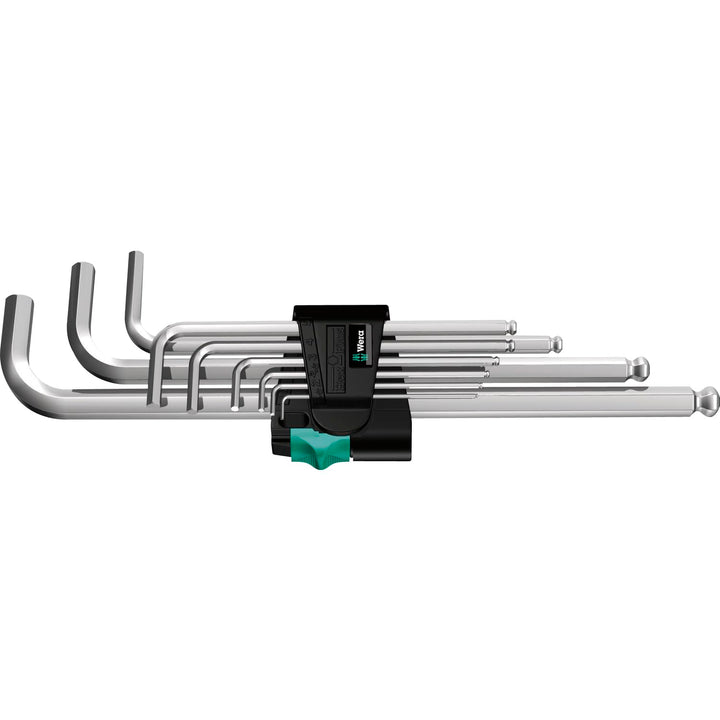 Wera 950 PKL/9 SM N Winkelschlüsselsatz, metrisch, gestellverchromt, 9-teilig, 05022087001 Single, S