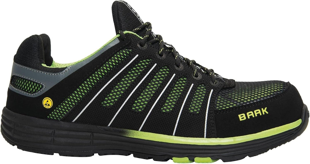 BAAK Sicherheitshalbschuhe S1P "Reeny" Go and Relax, 1 Stück, 42, schwarz/grün, 71522 42 EU, 42 EU