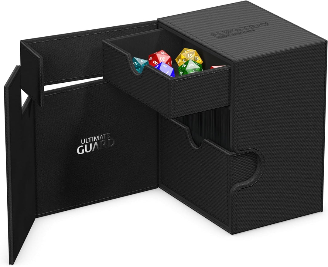 Ultimate Guard 133 Plus Xenoskin Flip n Tray Case, schwarz, Schwarz