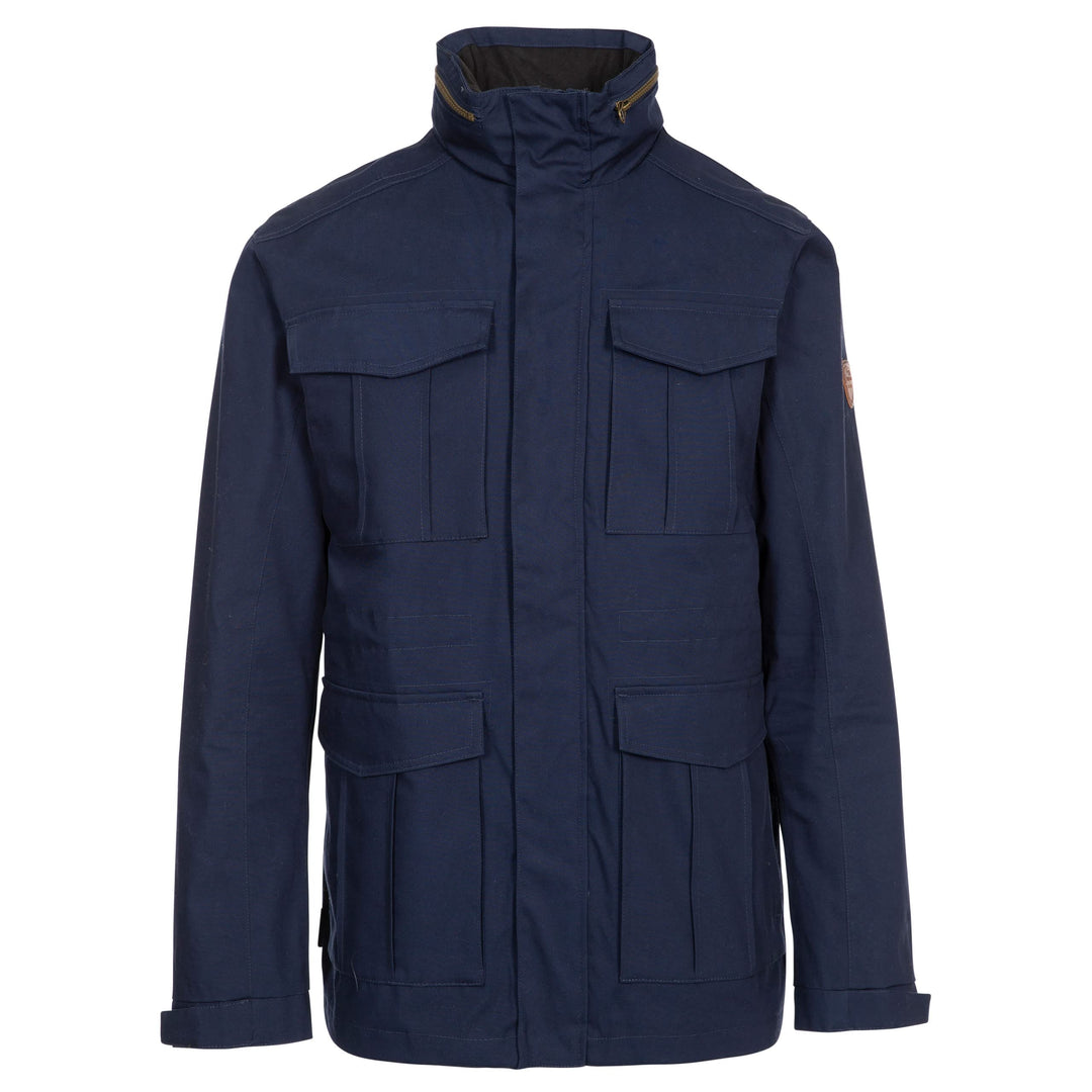 Trespass Herren Rainthan wasserdichte Regenjacke mit verdeckter Kapuze XXS Navy, XXS Navy