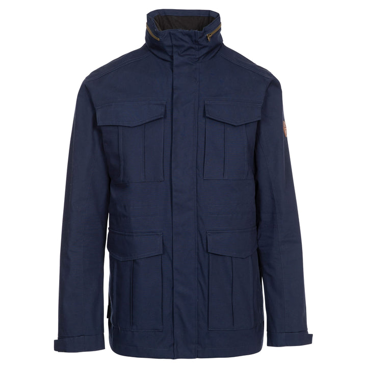 Trespass Herren Rainthan wasserdichte Regenjacke mit verdeckter Kapuze XXS Navy, XXS Navy