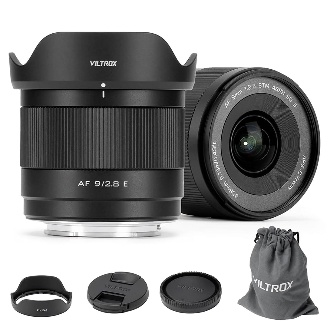 VILTROX 9mm F2.8 E Air AF 9mm F2.8 E Mount Objektiv für Sony E,Autofokus APS-C Ultraweitwinkel Prime
