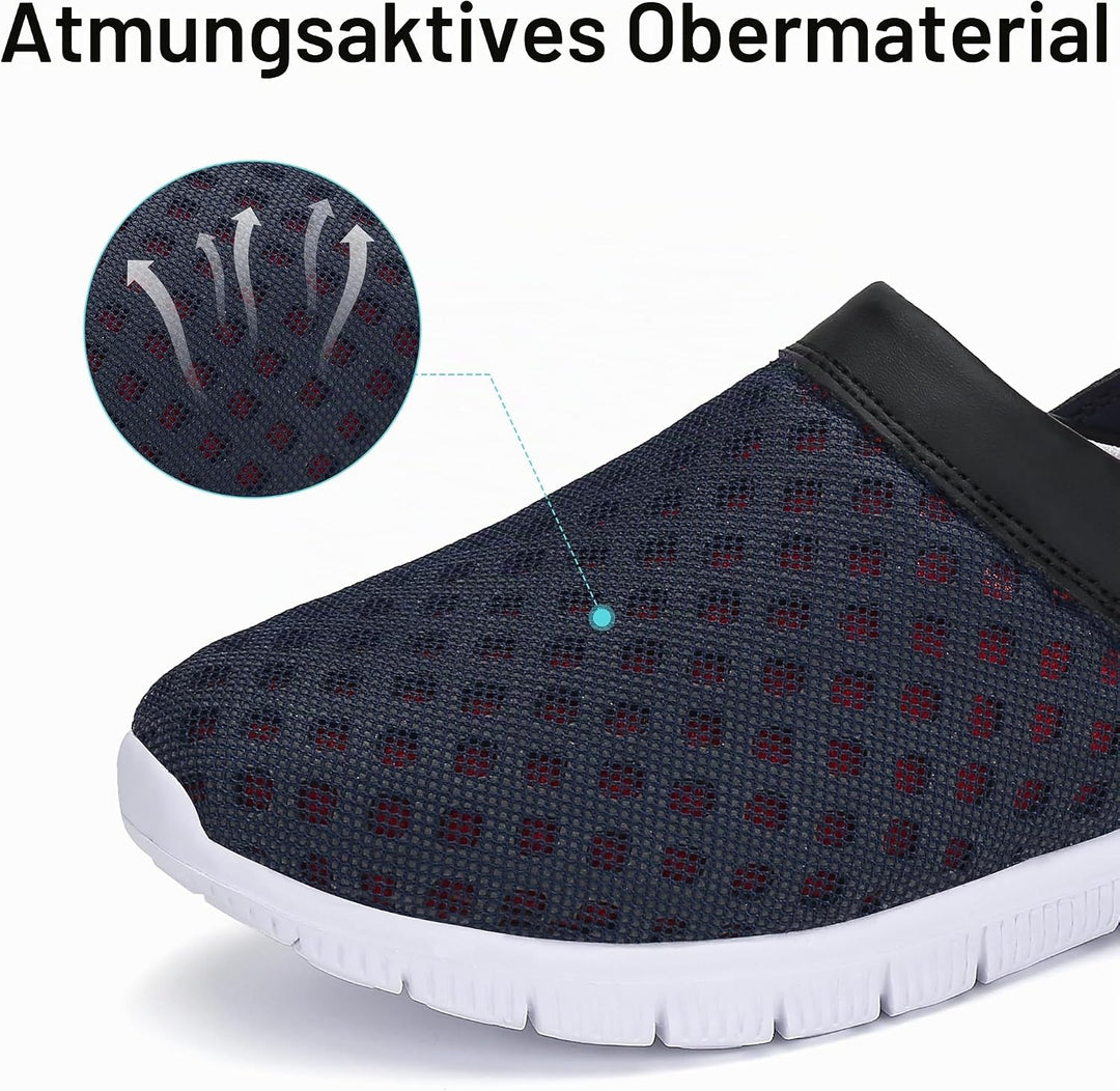 SAGUARO Unisex Clogs Sommer Hausschuhe Leicht Gartenschuhe Gr. 36-48 36 EU Rot, 36 EU Rot