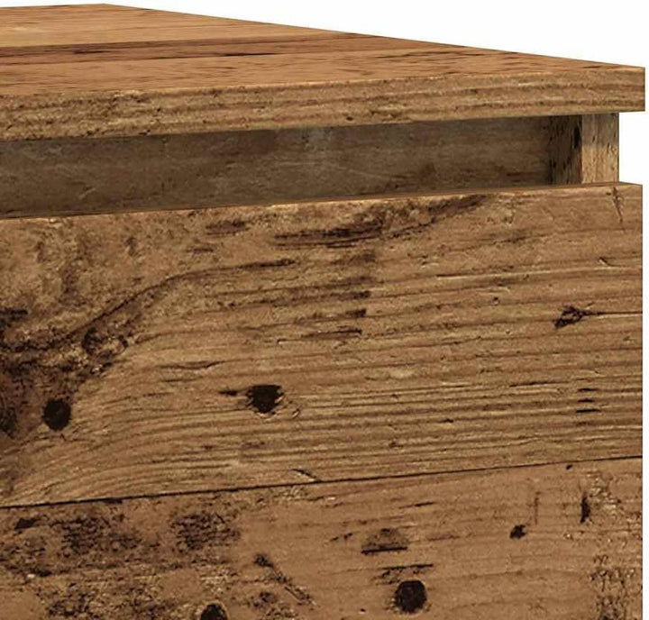 vidaXL Nachttisch Altholz-Optik 50x40x43,5 cm Holzwerkstoff, Schrank, Beistellschrank, Nachtkonsole,