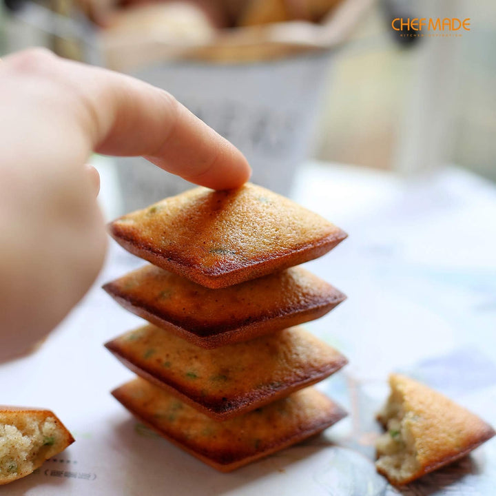 CHEFMADE Financier Kuchen Pan, 12-hohlraum Nicht-Stick Platz Muffin Pan Kekse Cookies Backformen für