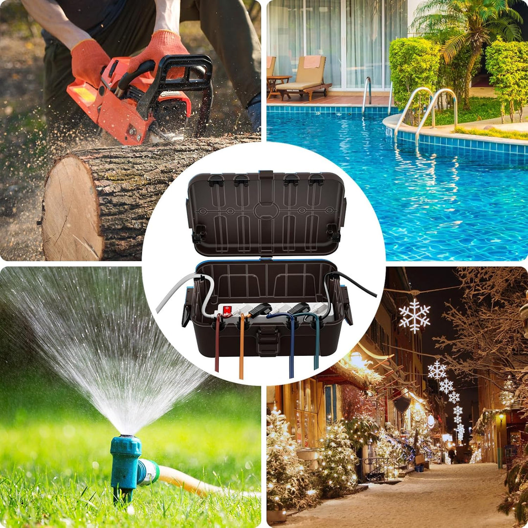 RESTMO Extra grosse wasserdichte Kabelbox, IP54 wasserdicht, Outdoor-Kabelsicherheitsbox, wetterfest