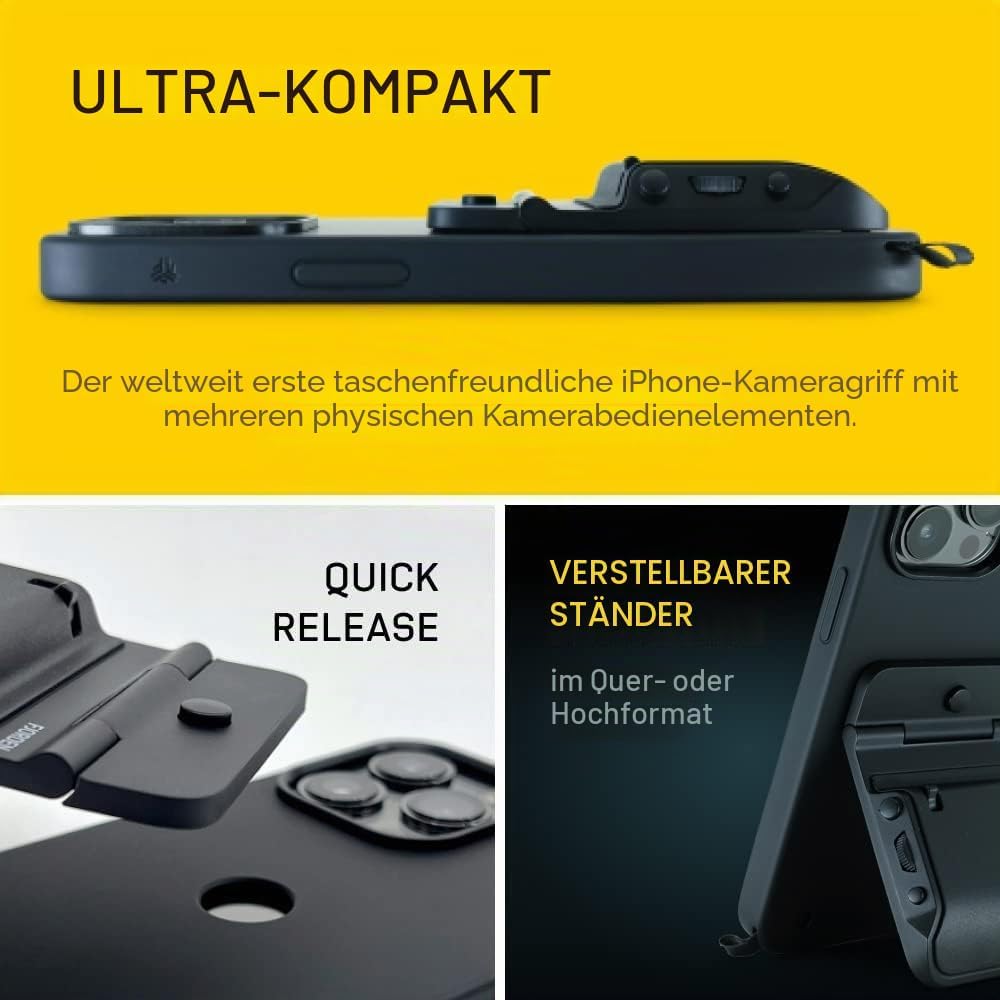 FJORDEN Plus-Bundle für iPhone 16 Pro, inklusive Kameragriff und iPhone hülle kompatibel mit MagSafe