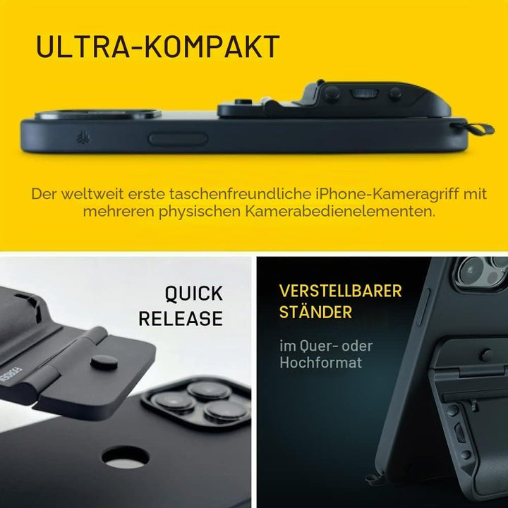 FJORDEN Plus-Bundle für iPhone 16 Pro, inklusive Kameragriff und iPhone hülle kompatibel mit MagSafe