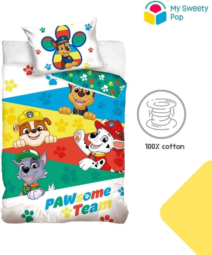 My sweety pop Bettwäsche – 2-teilig – für Kinder – Baby-Bettbezug – wendbar – 100 x 135 cm – Kissenb