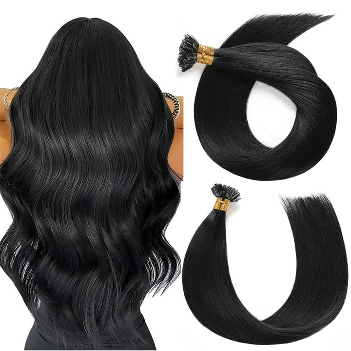 YILITE Bondings Extensions Echthaar 50cm 50g 50 Strähne Remy U Tip Extensions Echthaar Bondings Exte