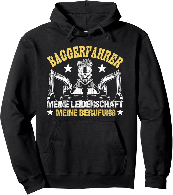 Baggerfahrer Sprüche Bagger Baggerführer Beruf Baustelle Pullover Hoodie