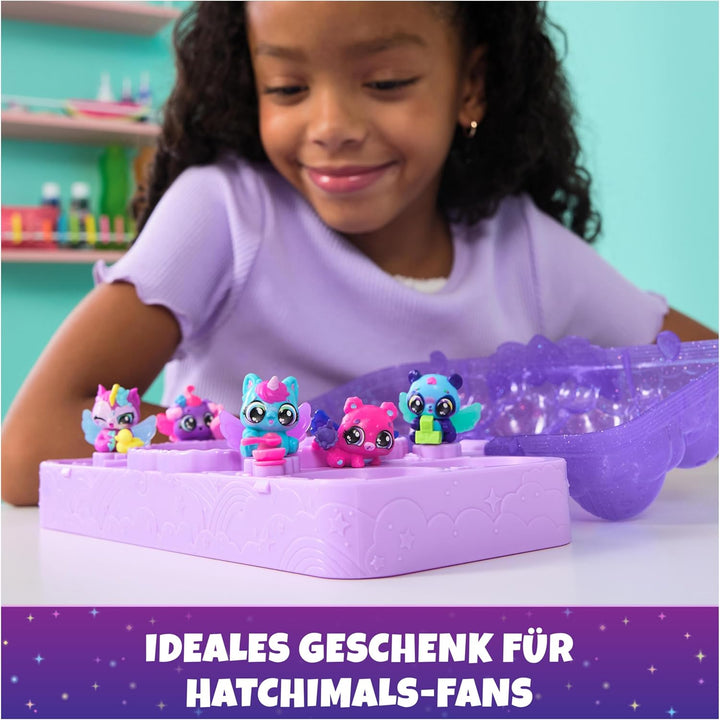 Hatchimals Alive Neon Rainbow Eierkarton Spielset - mit 5 selbstschlüpfenden Eiern und 11 Accessoire