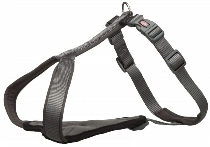 Trixie Premium Y-Hundegeschirr, Grau (Graphite), M/L Graphit M/L, Graphit M/L