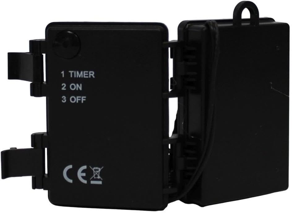 ZICOM Krippenzubehör Miniaturzubehör Batteriebox für 3X AA, ON/Off/Timer mit 3 LED, 4,5 Volt Kabellä