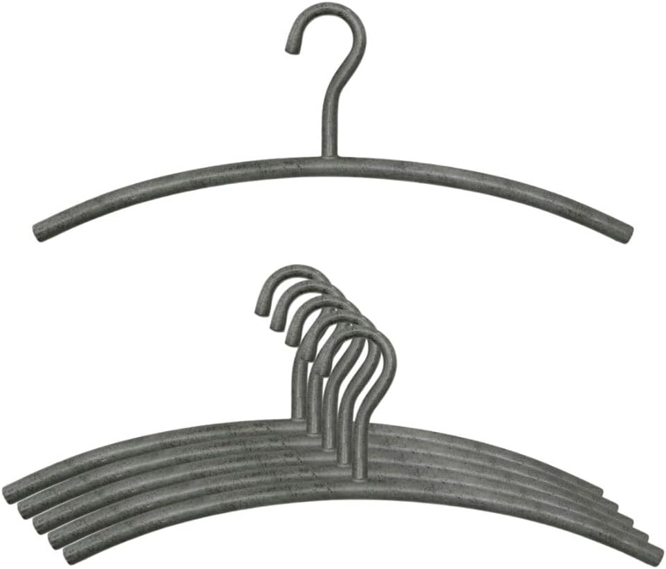 RINGO-Living Kleider Bügel 6 Stück, Used-Look Kleiderbügel Silber, Kleiderbügel für Pullover, Kleide