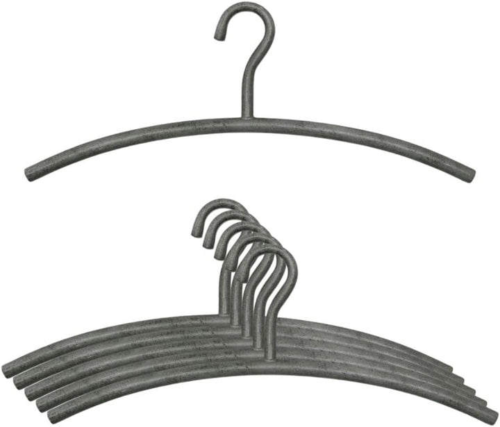 RINGO-Living Kleider Bügel 6 Stück, Used-Look Kleiderbügel Silber, Kleiderbügel für Pullover, Kleide