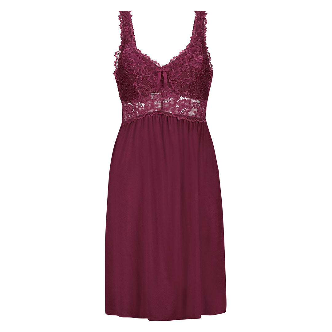 Hunkemöller Slipdress Nora Lace XXS Windsor Wine, XXS Windsor Wine