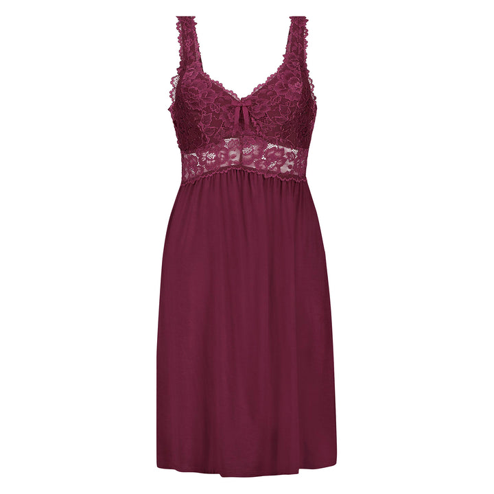 Hunkemöller Slipdress Nora Lace XXS Windsor Wine, XXS Windsor Wine