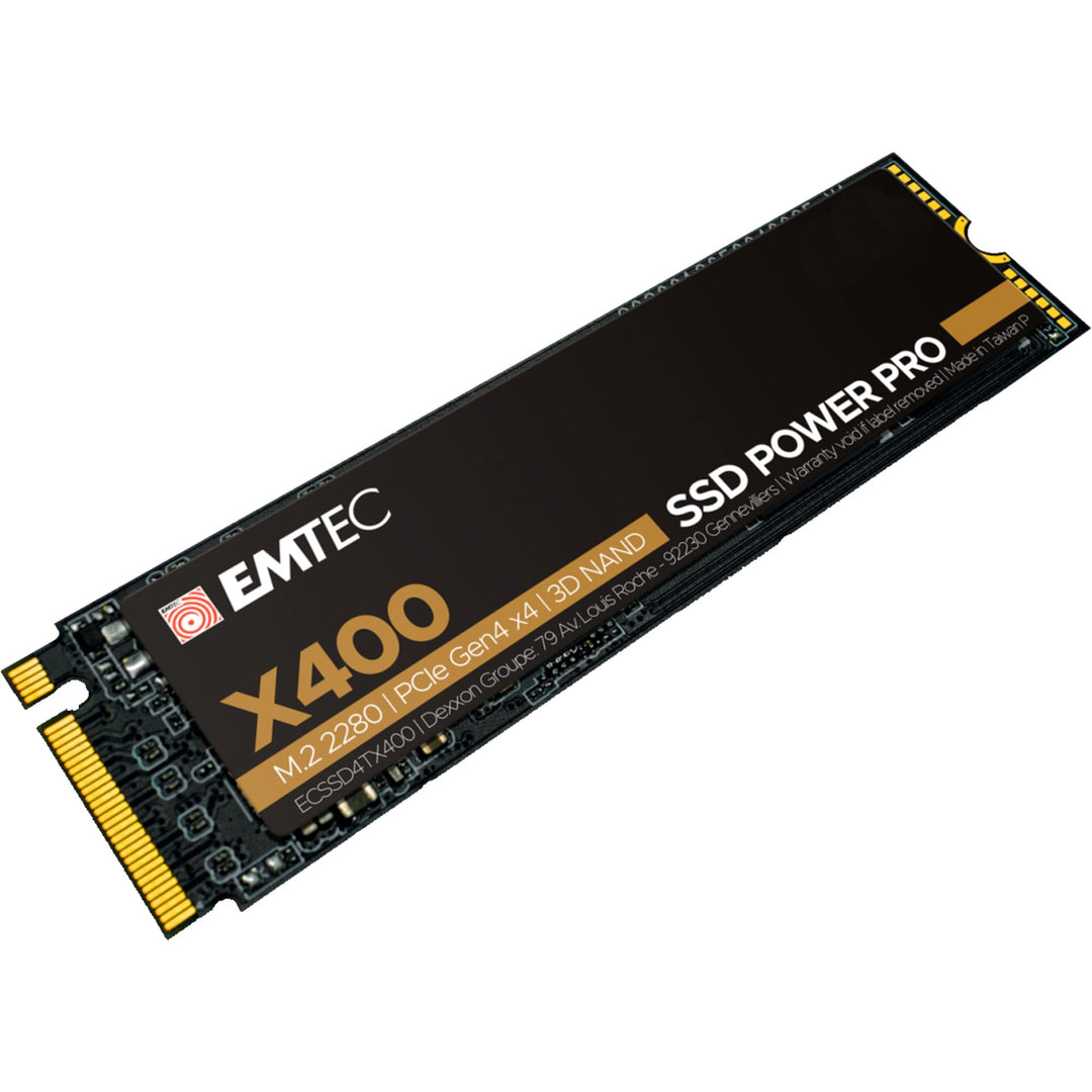 Emtec ECSSD2TX400 – Interne SSD – M.2 2280 NVMe – PCIe Gen4x4 – X400 Power Pro Kollektion – 2TB, 2TB