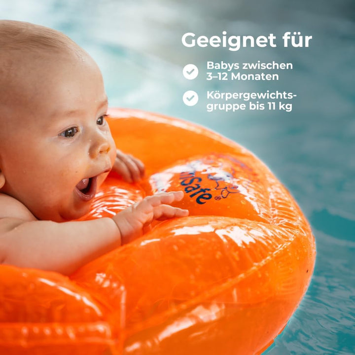 Flipper SwimSafe 1040 - Schwimmsitz für Babys ab 3 Monaten, Schwimmhilfe mit 3 Luftkammern und ohne