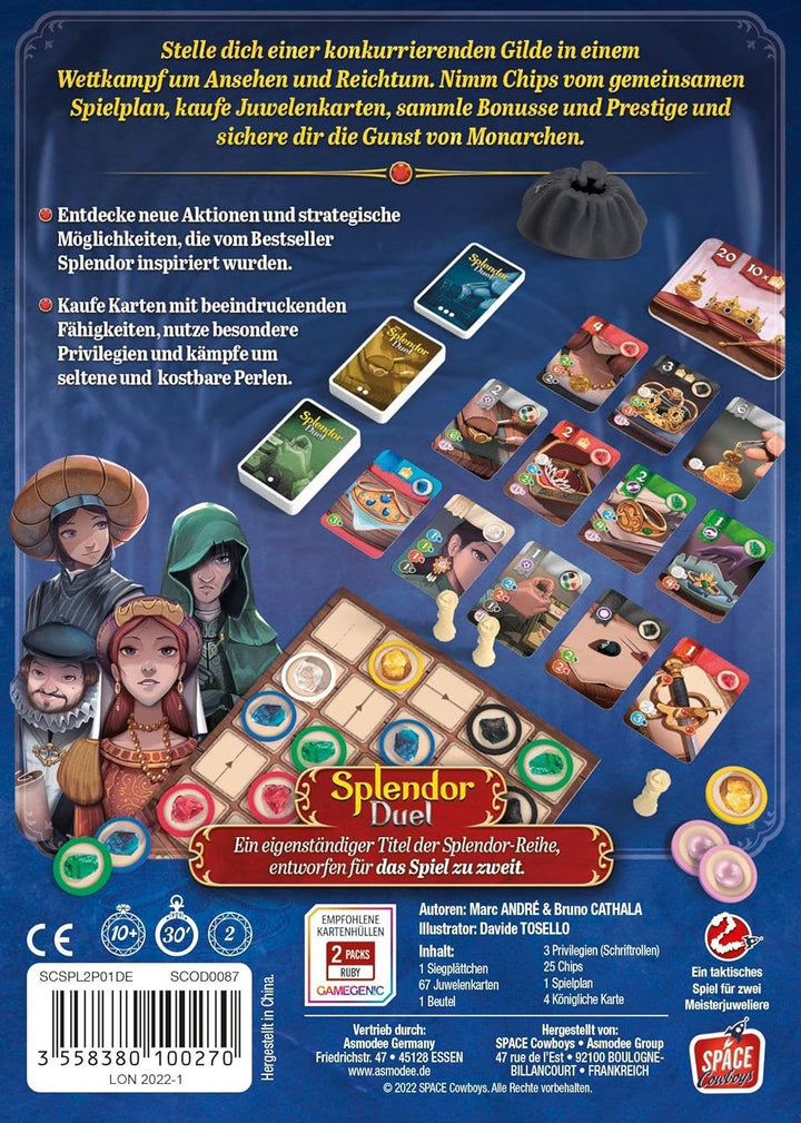 Asmodee, Splendor Duel, Familienspiel, Kartenspiel, 2 Spieler, Ab 10+ Jahren, 30 Minuten, Deutsch 3.