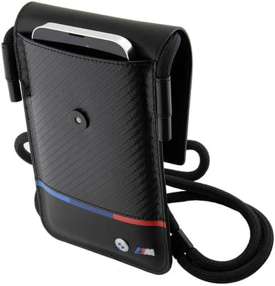 BMW Tasche BMOWBPUCARTCBK Geldbörse Bag Schwarz Carbon Tricolor Line