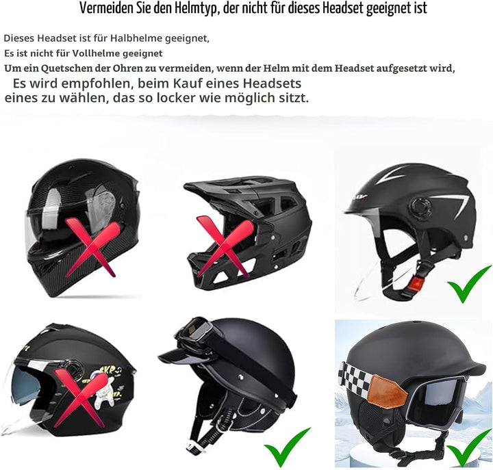 Outdoor Sports Ski/Lautsprecher für Fahrradhelme- True Wireless Bluetooth 5.3 Helm-Lautsprecher für