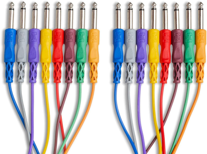 Hosa CPP845 Patchkabel (6,3mm TS-Beidseitig 1,5m) (8er Pack)