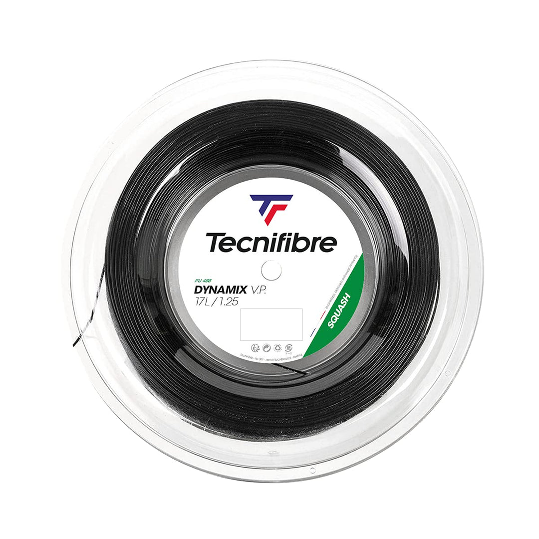 Tecnifibre Dynamix VP 1.25 Squash-Seil, 200 m, Unisex, Schwarz