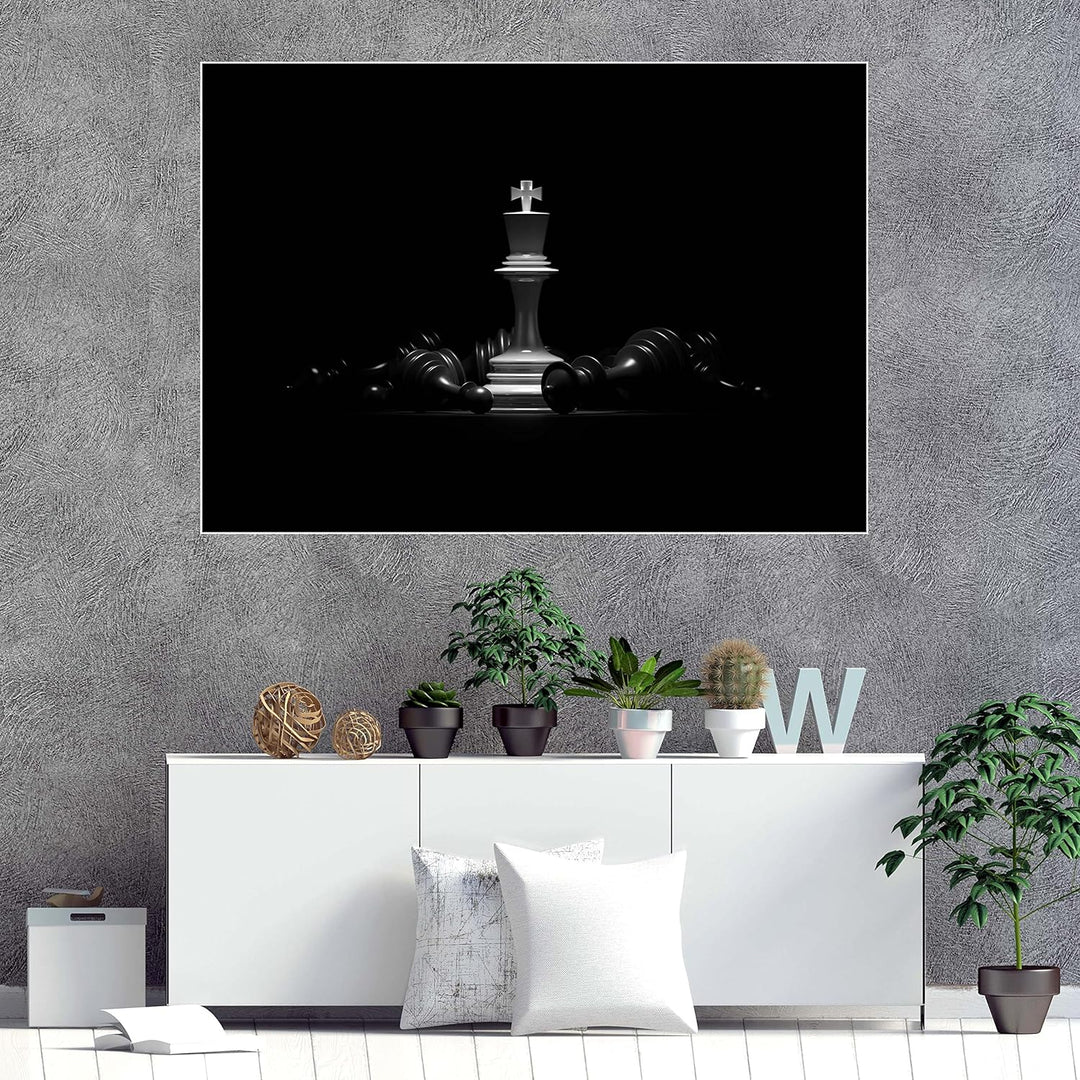 wandmotiv24 Poster als Wanddeko, Grösse Din A0, Schach, Königin, Bauern, Motivation, Moderne Wanddek