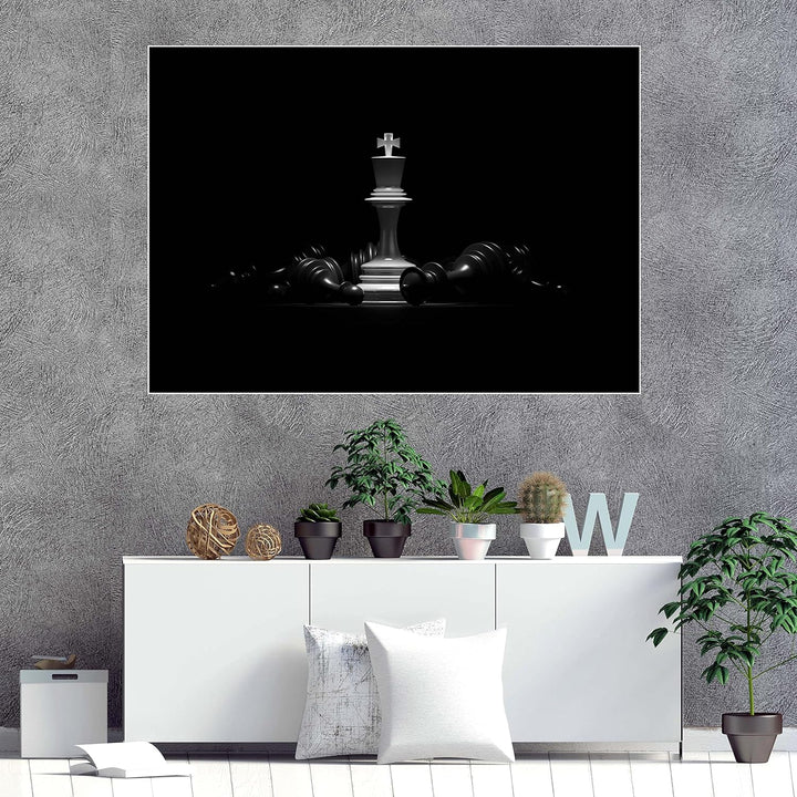 wandmotiv24 Poster als Wanddeko, Grösse Din A0, Schach, Königin, Bauern, Motivation, Moderne Wanddek