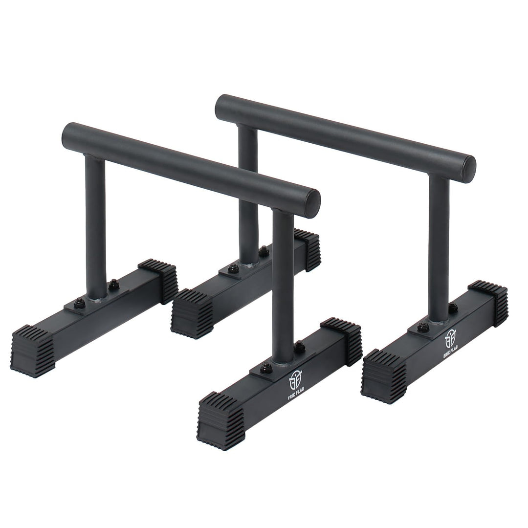 Eric Flag Parallettes - Parallele Stahlstangen Stabilität Kraft Hebebalken Gelenkschonende Liegestüt