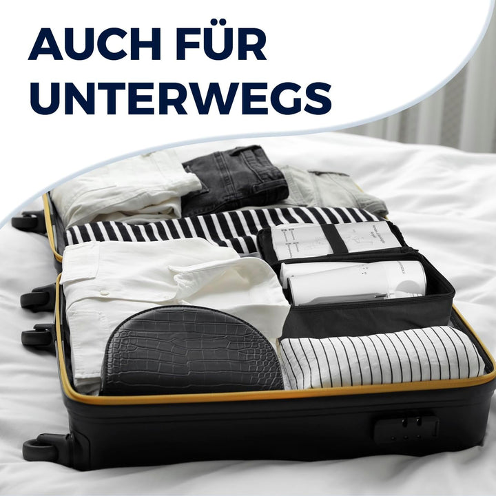 CLEANmaxx Hemdenbügler kompakt für Reisen | Trocknet und glättet Hemden & Blusen und ersetzt Bügelei