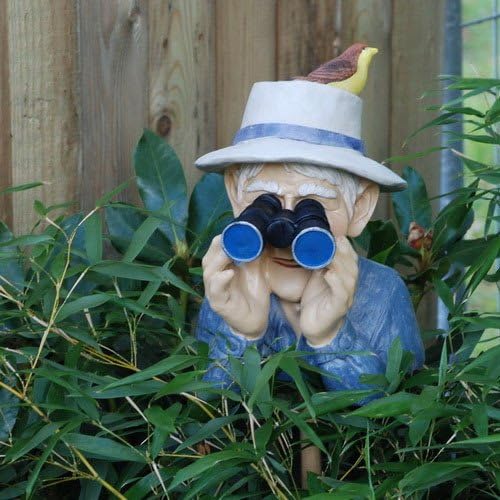 AK Spanner mit Fernglas Gartenfigur Gartendekoration