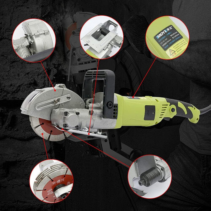 Elektrische Wandschlitzfräse 4000W - Mauernutfräse - Mauerfräse - Boden - 220V - Kreissäge - Slotter