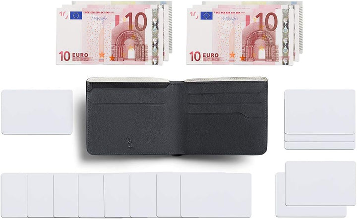 Bellroy Hide & Seek Premium Edition - Black (Schlanke Leder Brieftasche) Schwarz, Schwarz