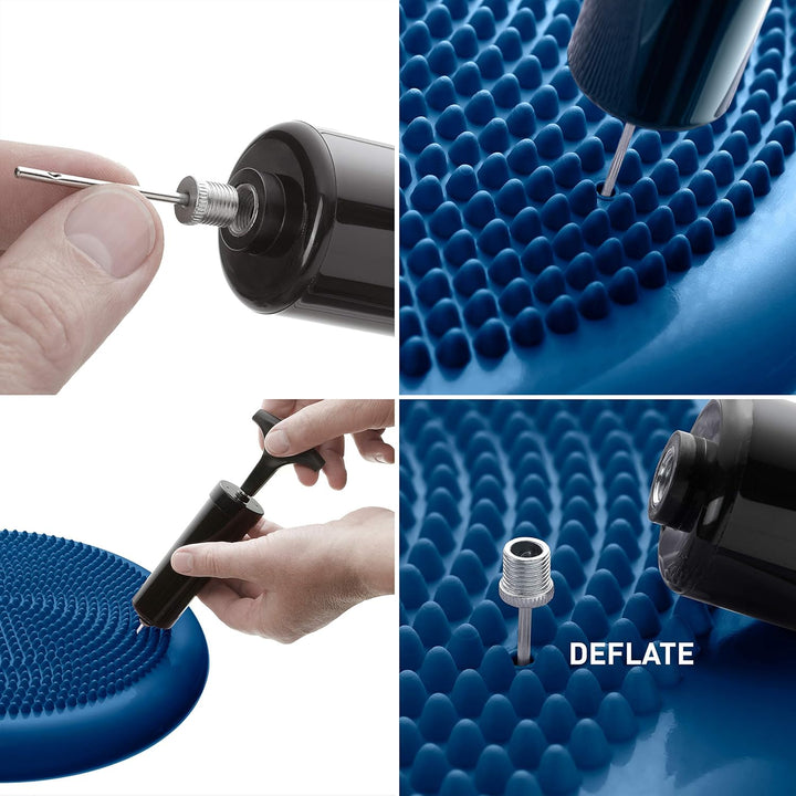 BODYMATE Ballsitzkissen inkl. Pumpe 34cm Durchmesser - Balance-Kissen, Luftkissen, Balance Pad, Nopp