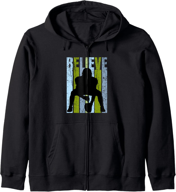 Retro Jungen American Football Geburtstag Motivierende Herren Kapuzenjacke