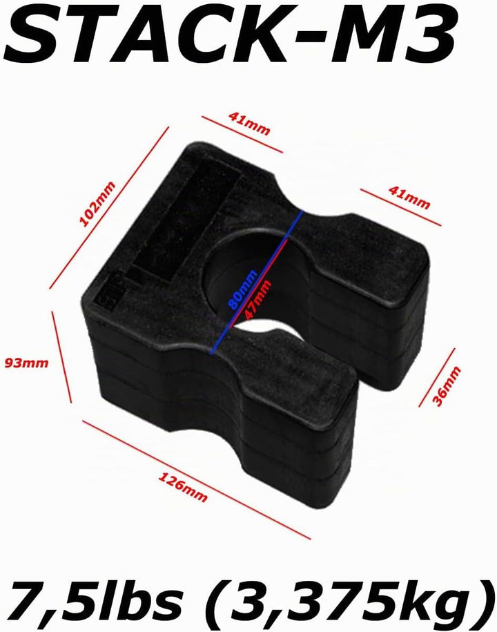 POWER-XTREME Abstufungsadapter für Body-Solid-Steckgewichtspakete | Weight Stack Adapter Plate | Var