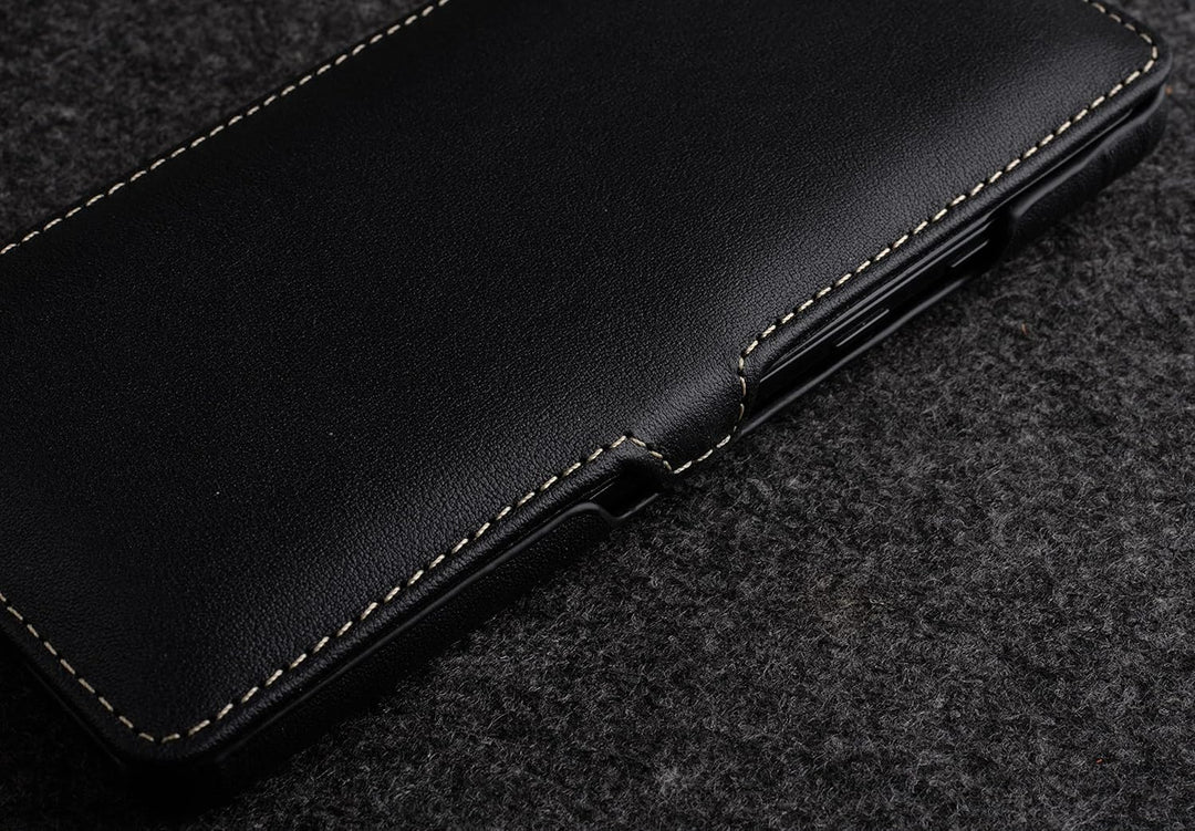 STILGUT Book Case kompatibel mit Google Pixel 6 Hülle aus Leder mit Clip-Verschluss, Lederhülle, Kla