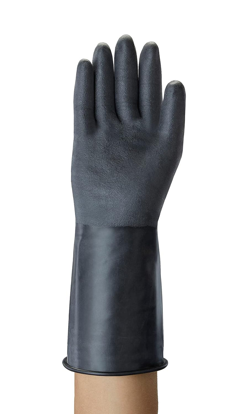 Ansell ChemTek 38-514 Butyl/Viton Handschuhe, Chemikalien- und Flüssigkeitsschutz, Schwarz, Grösse 9