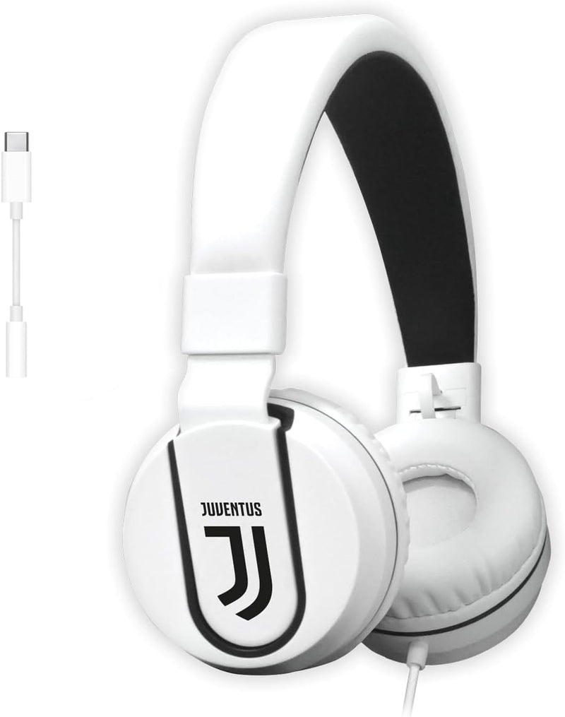 Techmade Mütze |ON-Ear | mit Draht | Weiss/Schwarz | Juventus Football Team