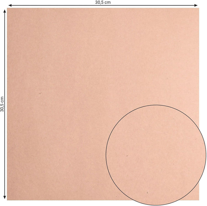 Vaessen Creative Florence Cardstock Papier, Kraft Braun, 200 Gramm/m², Quadratisch, 30,5 x 30,5 cm,