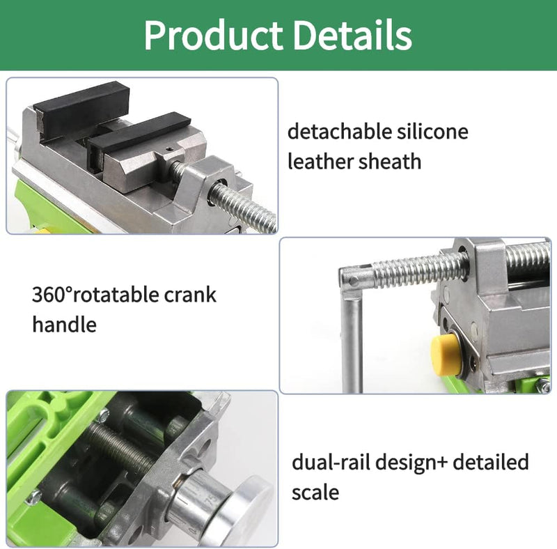 3 "Kreuzschlitten-Schraubstock-Bohrmaschinenfräsen, Kreuzschlitten-Bohrmaschinenschraubstock, 2-Wege