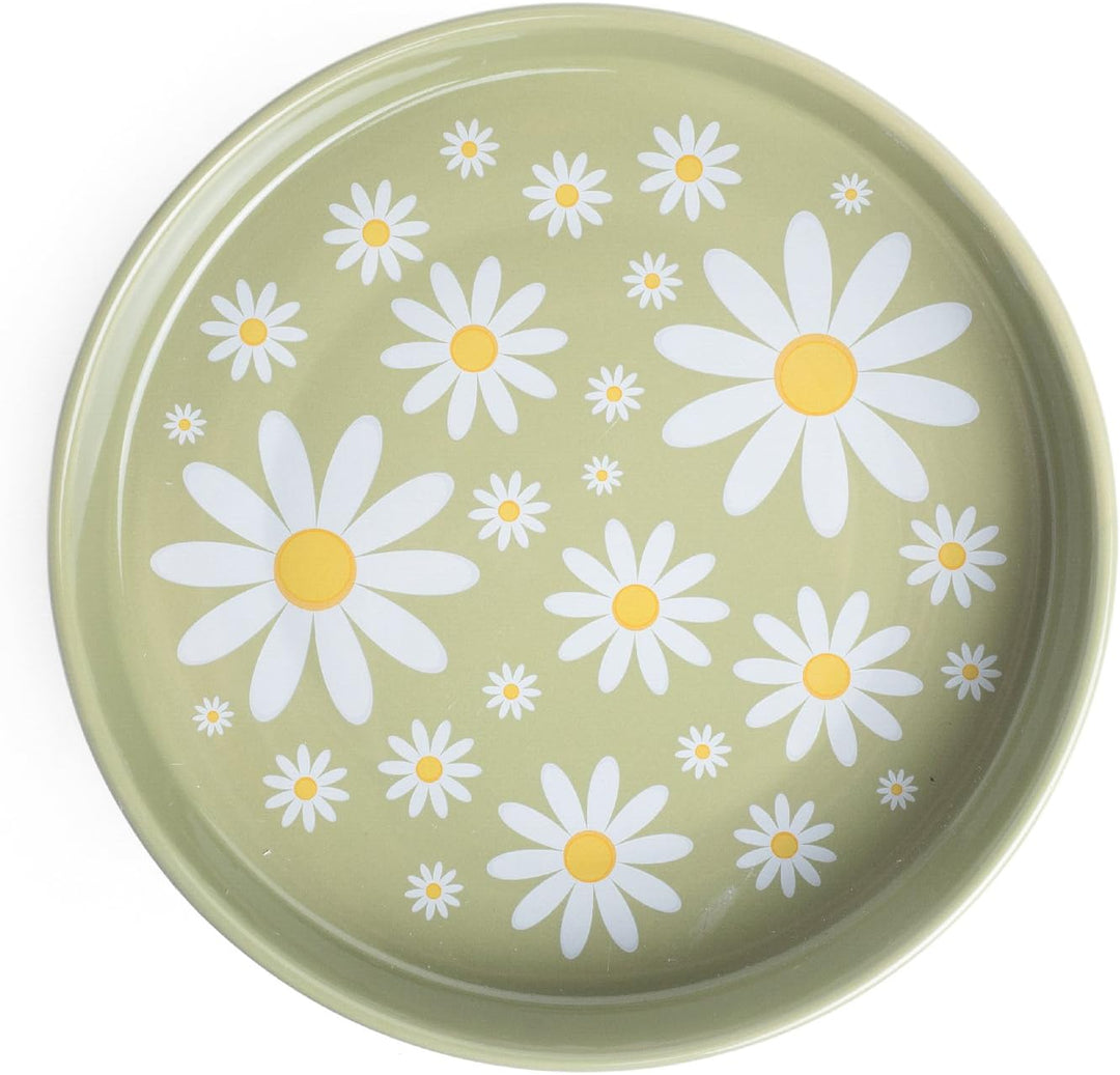 Petface Daisy Keramik Vogeltränke (30 cm x 30 cm) Gänseblümchen, Gänseblümchen